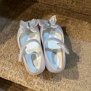 Mini Melissa size 7 toddler butterfly shoes